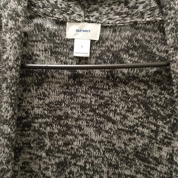 Women's cardigan sweater, long sleeve- black and white, small- Old Navy - Picture 3 of 4